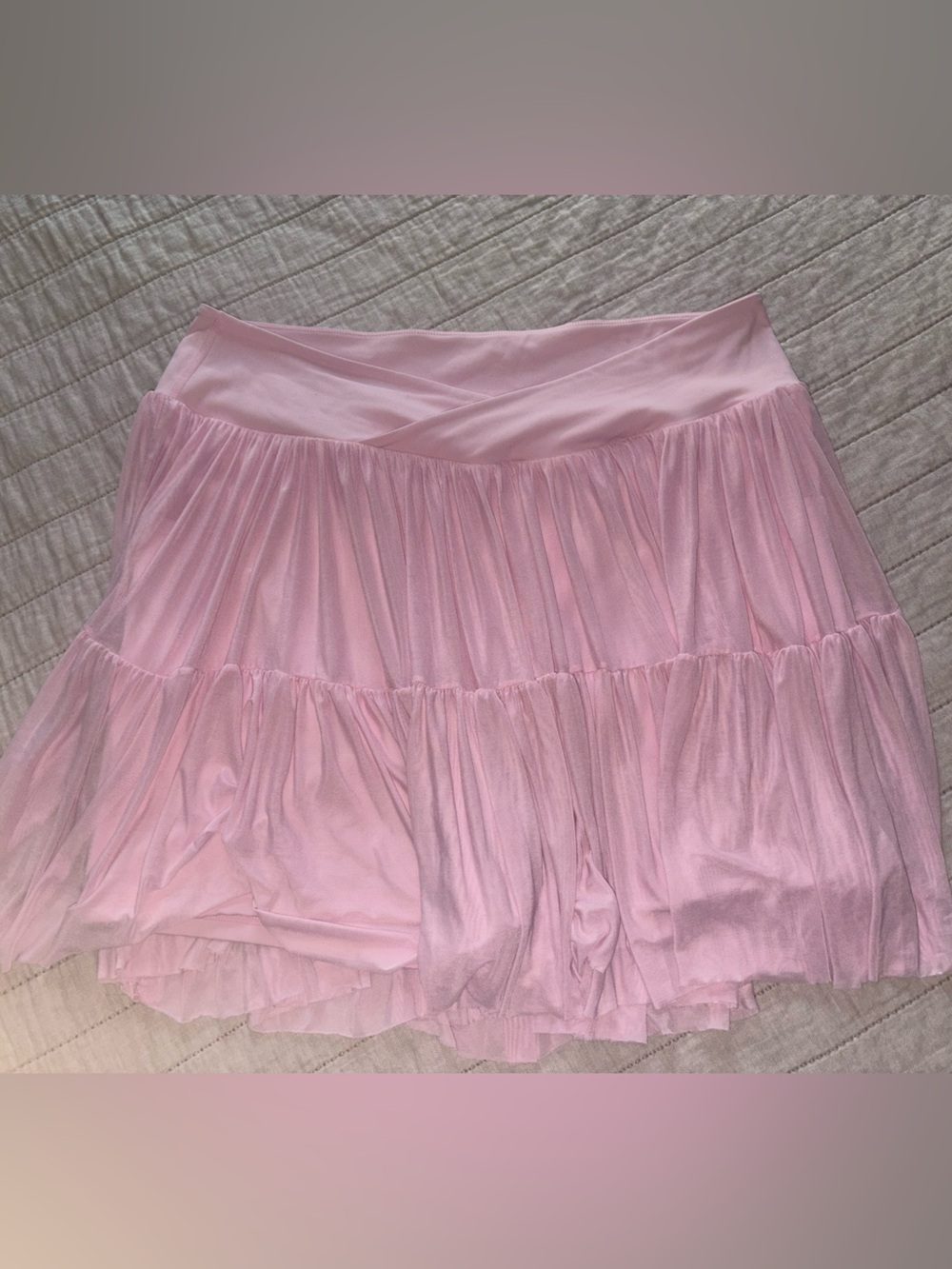 Women's Pink Tiered Skort - Soft Pleated Design